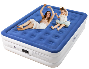lot 466 image: Queen Size Air Mattress with Built in Pump, Elevated Quick InflationDeflation Inflatable Bed