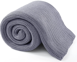 lot 470 image: QueenKing Size Knitted Weighted Blanket