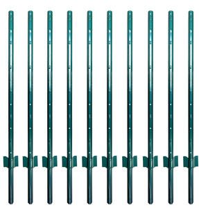 lot 485 image: 10PCS Fence Posts Sturdy Duty Metal Fence Post