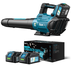 lot 34 image: Leaf Blower Cordless, 580CFM160MPH & 3 Speed Levels, Electric Cordless Leaf Blower