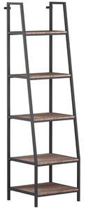 lot 50 image: O&K FURNITURE 5 Tier Bookshelf, 5 Shelf Industrial Bookcase