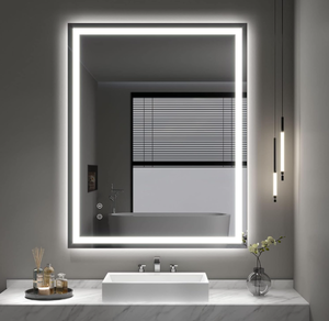 lot 53 image: Dripex LED Bathroom Mirror, Anti-Fog Wall Mounted Makeup Mirror with 3 Color Lights
