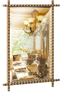 lot 56 image: Bathroom mirrors for over sink, Lron Frame Wall Mirror
