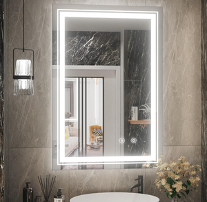 lot 75 image: LED Bathroom Mirror, Lighted Vanity Mirror, Bathroom Mirror with Lights, Dimmable LED Mirrors,