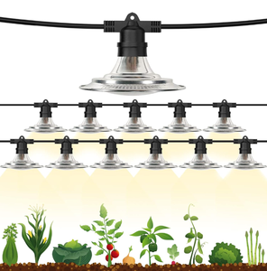 lot 96 image: 12PCS Outdoor LED Grow Lights for Greenhouse Waterproof String Grow Light