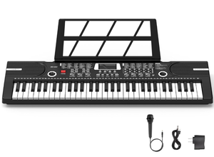 lot 292 image: 61 keys keyboard piano, Electronic Digital Piano with Built-In Speaker Microphone