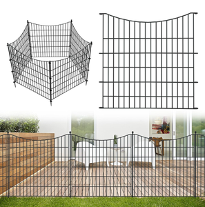 lot 383 image: 10 Panels No Dig Decorative Outdoor Garden Fence for Yard