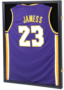 lot 388 image: Jersey Display Frame Case, Large Lockable Shadow Box Sports Jersey Frame