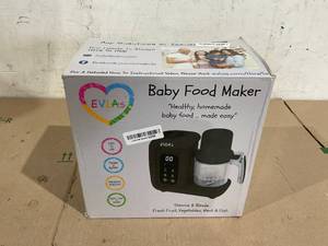 lot 197 image: EVLAS Double Baby Food Maker, Food Processor with 2 Steaming Baskets