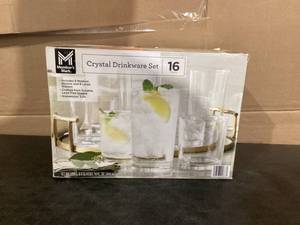 lot 512 image: Members Mark 16-Piece Crystal Drinkware Set,