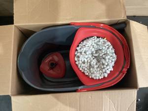 lot 544 image: O-Cedar EasyWring Microfiber Spin Mop, Bucket Floor Cleaning System, Red, Gray, Standard