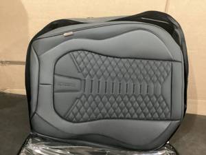 lot 561 image: Coverado Car Seat Covers Full Set, Seat Covers for Cars, Black Car Seat Cover, Car Seat Protector Waterproof, Nappa Leather Car Seat Cushion