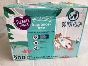 lot 276 image: Parents Choice Fragrance Free Baby Wipes, 900 Count