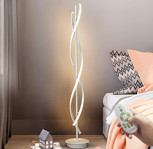 lot 578 image: Black 60W DNA Spiral LED Floor LightsArt Interior Decoration Home Nordic Floor Lamp