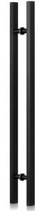 lot 597 image: Large Stainless Steel Front Door Handle Double Sided, Pull Push Sliding Barn Door Handle