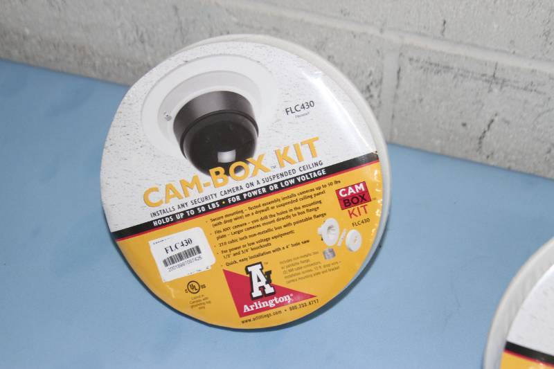lot 97 image: Lot of 6 - NEW - FLC430 Video Surveillance CCTV Security Camera Ceiling Mount Cam-Box-Kit Units