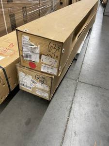 lot 18 image: Lot of 2 NEW Electric  Motorized Video Projection Screens - Draper Access Fit Series V Projector Screens - MSRP $3,600