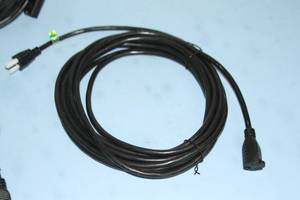 lot 25 image: 25 AC Power Extension Cables - Lot of 3 - New  Never Used