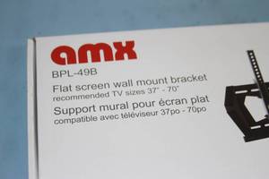 lot 83 image: AMX BPL-49B Flatscreen  LED  LCD Tiltable Television TV Display Wall Mount for 37 - 70 Monitors - New in Box