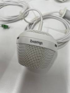 lot 78 image: Lot of 6 Biamp Hanging  Pendant-Style Pro Audio Microphones