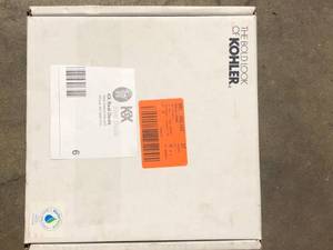 Honesty 1-Spray Patterns 8 in. Ceiling Mount Fixed Shower Head in Vibrant Brushed Moderne Brass by KOHLER    Customer Returns See Pictures