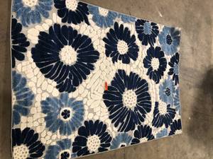 World Rug Gallery Palermo Navy 5 ft. x 7 ft. Modern Floral Flowers IndoorOutdoor Area Rug   Customer Returns See Pictures