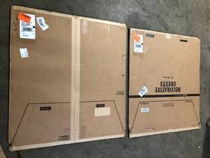 Lot of 2 M-D Building Products Heavy Weight 36 in. x 36 in. x 0.063 in. Diamond Tread Silver Aluminum Sheet Metal  Customer Returns See Pictures