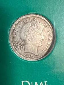 lot 12 image: 1902 US BARBER DIME