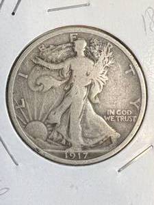 lot 18 image: 1917 US WALKING LIBERTY HALF DOLLAR
