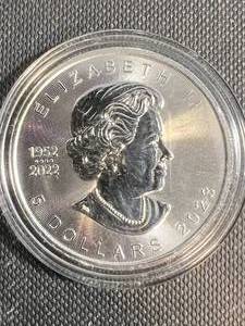 lot 29 image: 2023 CANADIAN MAPLE LEAF 1 TROY OZ .9999 FINE SILVER IN AIRTITE