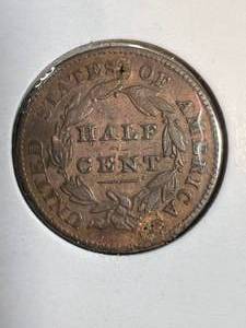 lot 30 image: 1828 US CLASSIC HEAD HALF CENT