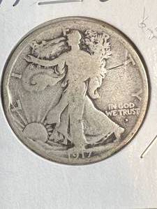 lot 33 image: 1917-D US WALKING LIBERTY HALF DOLLAR