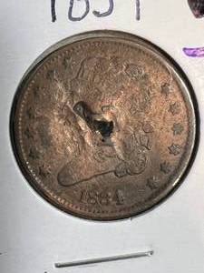 lot 34 image: 1834 US CLASSIC HEAD HALF CENT