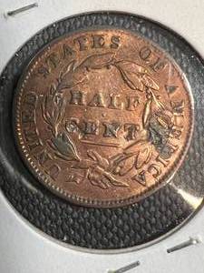 lot 40 image: 1835 US CLASSIC HEAD HALF CENT