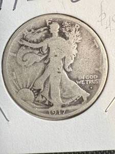 lot 41 image: 1917-S US WALKING LIBERTY HALF DOLLAR