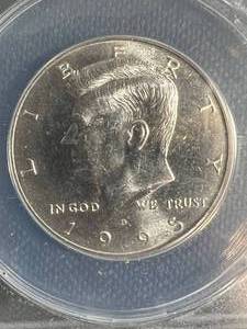 lot 49 image: 1995-D US KENNEDY HALF DOLLAR ANACS MS65