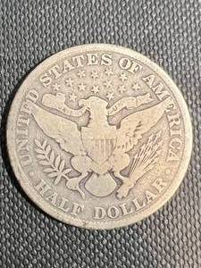 lot 62 image: 1907 US BARBER HALF DOLLAR