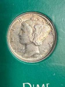 lot 71 image: 1944 US MERCURY DIME