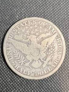 lot 82 image: 1908 US BARBER HALF DOLLAR