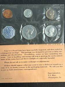 lot 109 image: 1963 US PROOF SET IN ORIGINAL ENVELOPE