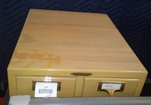 Index Card File - Wood.