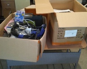 Photocopier, cords with a great stand.