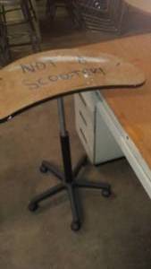 Rolling Teardrop Table.