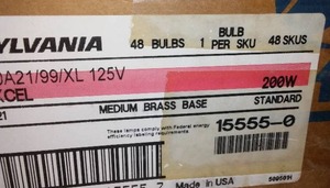 Incandescent light bulbs - full case.