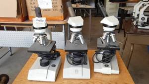 Microscopes(3) and Student Desk