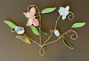 lot 27 image: Beautiful Stained Glass Wall Hanging