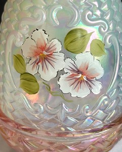 lot 34 image: Hand Painted Glass Fenton Fairy Light
