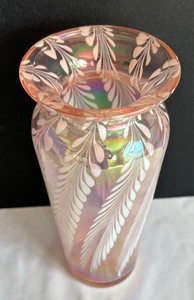 lot 61 image: Iridescent Pink Vase