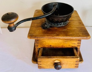 lot 57 image: Fun Vintage Finds, Including Vintage Wooden Coffee Mill Grinder Crank and More