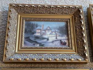 lot 111 image: Four Small Framed Thomas Kinkade Prints